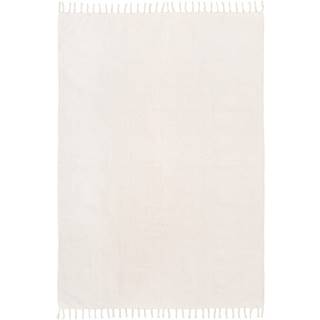 Bílý ručně tkaný bavlněný koberec Westwing Collection Agneta, 160 x 230 cm