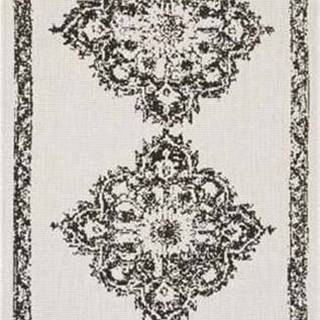 Černo-krémový venkovní koberec NORTHRUGS Cofete, 80 x 250 cm
