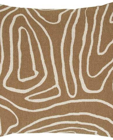 Hnědý bavlněný dekorativní povlak na polštář Westwing Collection Nomad, 45 x 45 cm
