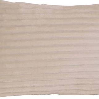 Krémový sametový polštář PT LIVING Ribbed, 50 x 30 cm