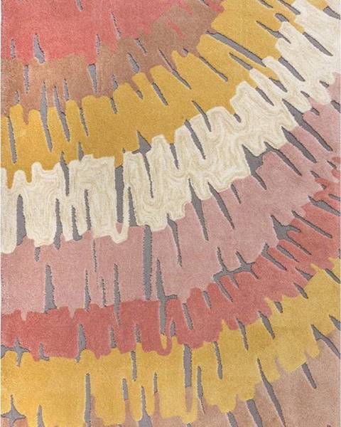 Flair Rugs Růžovo-žlutý koberec Flair Rugs Woodgrain, 160 x 230 cm