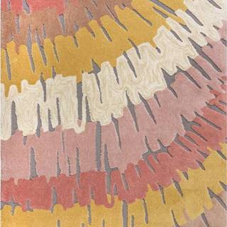 Růžovo-žlutý koberec Flair Rugs Woodgrain, 160 x 230 cm
