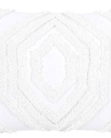 Bílý bavlněný dekorativní povlak na polštář Westwing Collection Faye, 40 x 60 cm