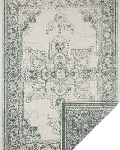 Zeleno-krémový venkovní koberec NORTHRUGS Borbon, 120 x 170 cm