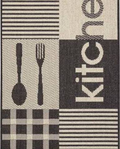 Béžový kuchyňský běhoun Hanse Home Weave Patchwork Kitchen, 70 x 180 cm