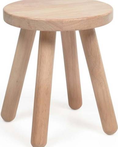 Dětská stolička z kaučukového dřeva Kave Home Dilcia, ø 24 cm