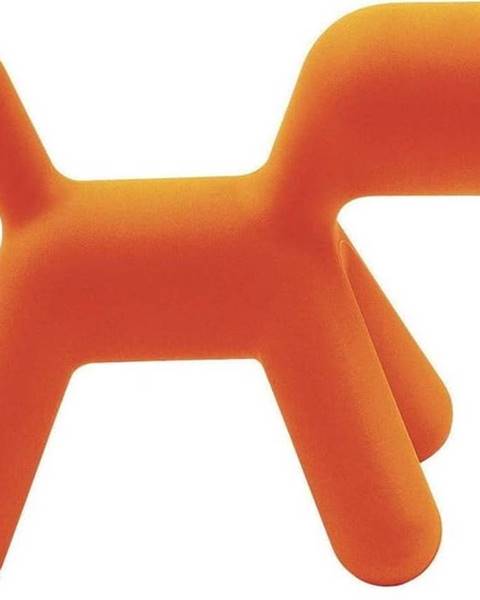 Magis Oranžová dětská stolička ve tvaru psa Magis Puppy, výška 34,5 cm