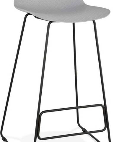 Šedá barová židle s černými nohami Kokoon Slade, výška sedu 76 cm