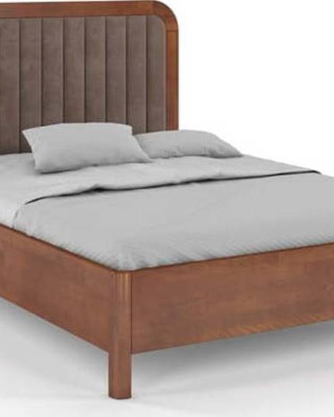SKANDICA Karamelově hnědá dvoulůžková postel z bukového dřeva Skandica Visby Modena, 160 x 200 cm