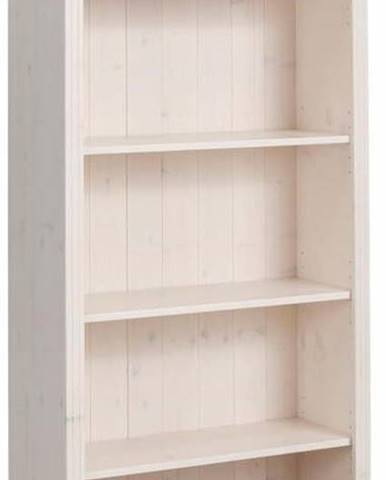 Bílo-hnědá knihovna z borovicového dřeva 70x181 cm Ella - Støraa