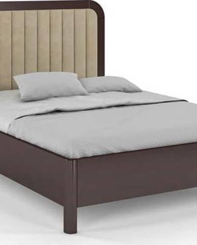 Tmavě hnědá dvoulůžková postel z bukového dřeva Skandica Visby Modena, 160 x 200 cm