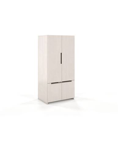 Bílá šatní skříň z borovicového dřeva Skandica Bergman, 86 x 180 cm