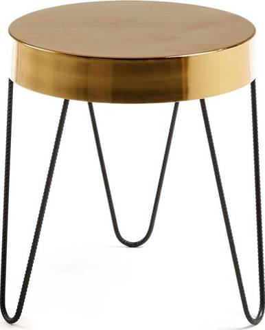 Odkládací stolek ve zlaté barvě Kave Home Juvenil, výška 45 cm