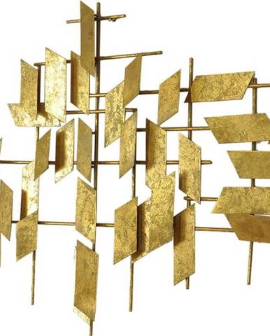 Kovová nástěnná dekorace ve zlaté barvě Westwing Collection Tara, 60 x 95 cm