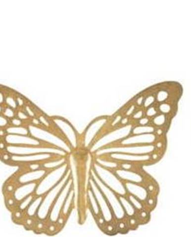 Sada 4 nástěnných kovových dekorací Mauro Ferretti Butterflies