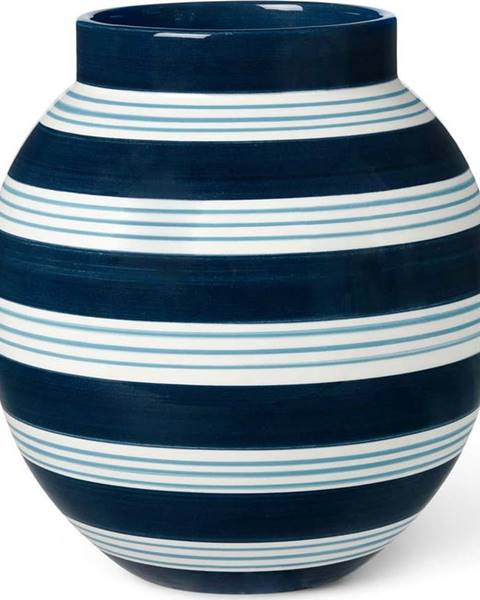 Kähler Design Tmavě modro-bílá keramická váza Kähler Design Nuovo, výška 20,5 cm