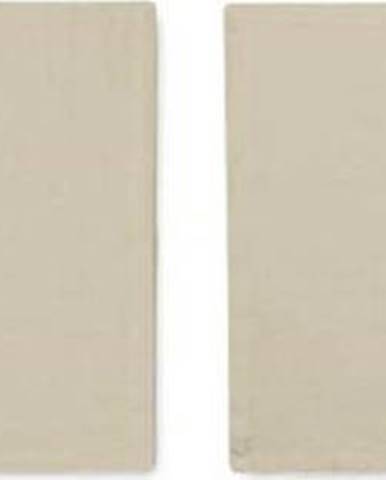 Sada 2 béžových prostírání z bavlny a lnu Tierra Bella, 35 x 50 cm