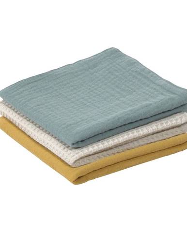 Sada 3 dětských ručníků z organické bavlny Kave Home Lihuen, 27 x 27 cm