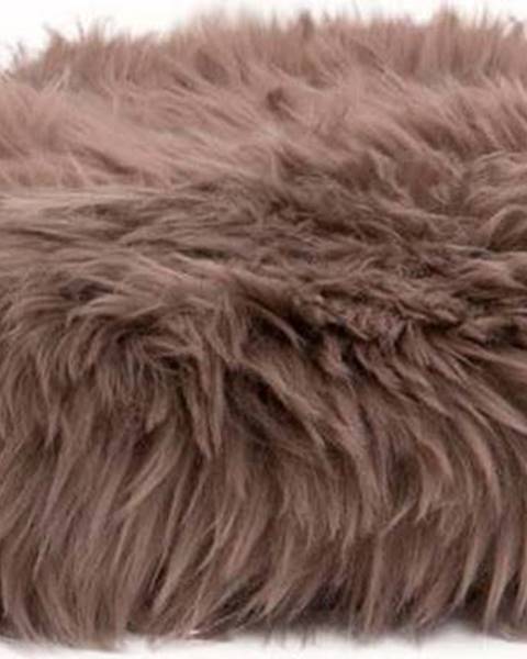 Native Natural Hnědý podsedák z ovčí kožešiny Native Natural Round, ⌀ 40 cm
