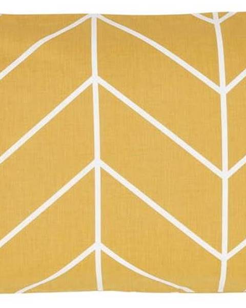 Sada 2 žlutých bavlněných dekorativních povlaků na polštář by46 Mirja, 40 x 80 cm