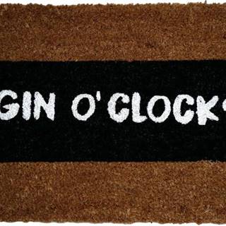 Rohožka z přírodního kokosového vlákna Artsy Doormats Gin O'Clock Glitter, 40 x 60 cm