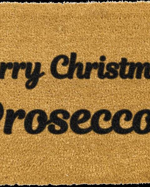 Artsy Doormats Černá rohožka z přírodního kokosového vlákna Artsy Doormats Merry Prosecco, 40 x 60 cm