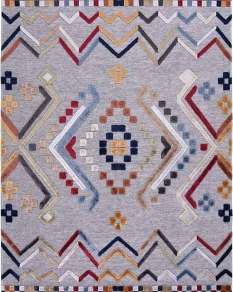 Vitaus Šedý koberec s příměsí bavlny Vitaus Milas, 80 x 150 cm