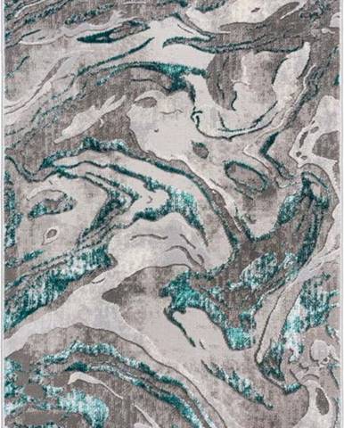 Šedo-modrý koberec Flair Rugs Marbled, 200 x 290 cm
