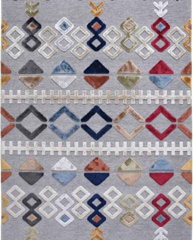 Šedý koberec s příměsí bavlny Vitaus Milas, 160 x 230 cm