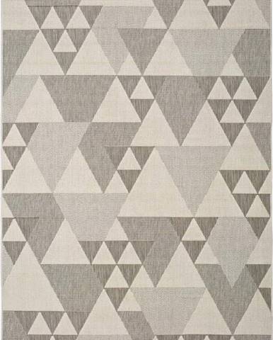 Béžový venkovní koberec Universal Clhoe Triangles, 140 x 200 cm