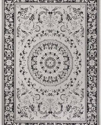 Černo-béžový venkovní koberec Ragami Prague, 80 x 150 cm