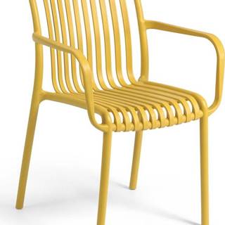 Hořčicově žlutá zahradní židle Kave Home Isabellini