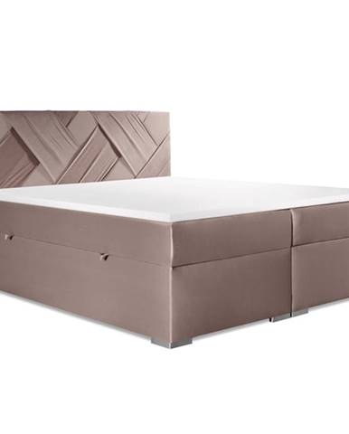 Čalouněná postel Fatima 180x200, šedá, vč. matrace, topperu a ÚP