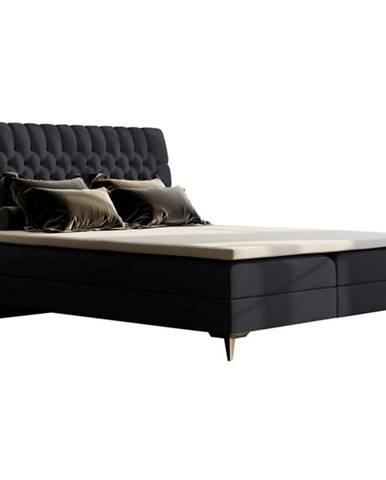 Čalouněná postel Tegan 180x200, šedá, vč. matrace, topperu a ÚP