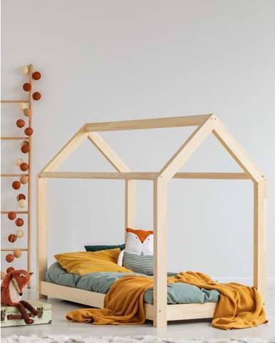 Domečková dětská postel z borovicového dřeva 120x200 cm Mila M - Adeko