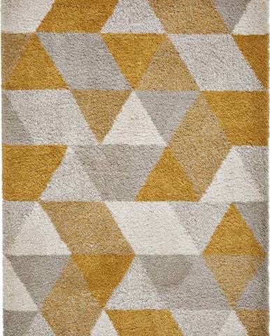 Žlutobéžový koberec Think Rugs Royal Nomadic Angles, 120 x 170 cm