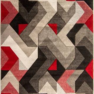 Červeno-šedý koberec Flair Rugs Aurora, 160 x 230 cm