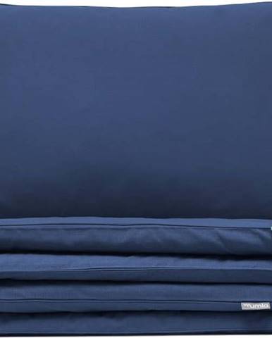 Tmavě modré bavlněné povlečení na jednolůžko Mumla, 140 x 200 cm