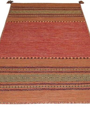 Oranžový bavlněný koberec Webtappeti Antique Kilim, 60 x 200 cm