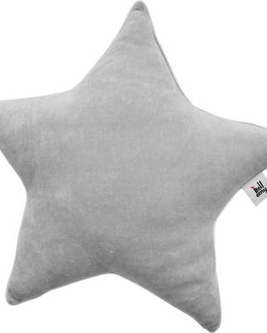 Šedý dětský lněný polštář ve tvaru hvězdy BELLAMY Velvet