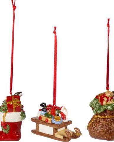 Sada 3 porcelánových vánočních ozdob Villeroy & Boch