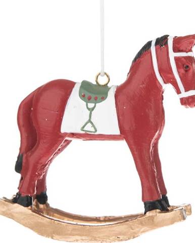 Červená závěsná dekorace ve tvaru koně Dakls