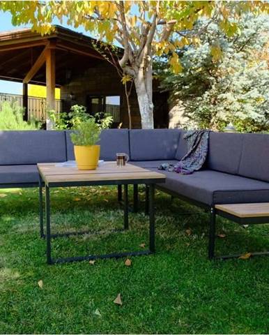 Šedý zahradní lounge set pro 6 Mers – Floriane Garden