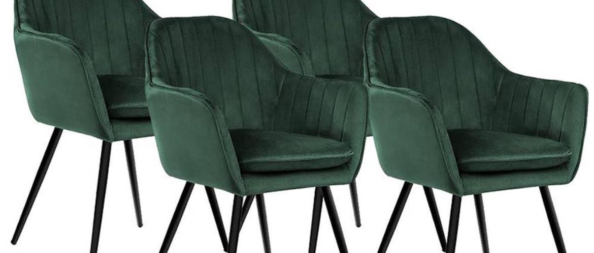Židle Roma 2 Zelená/ Noha Černá - 4 ks